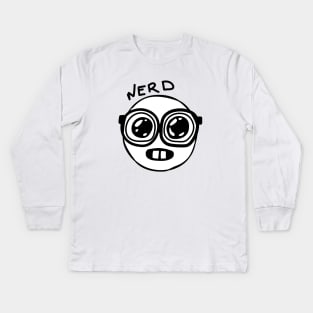 Nerd emoji Kids Long Sleeve T-Shirt